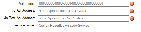 Report Downloader configuration Report Downloader configuration