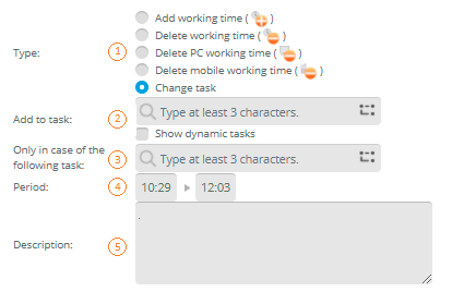 Worktime modification Worktime modification